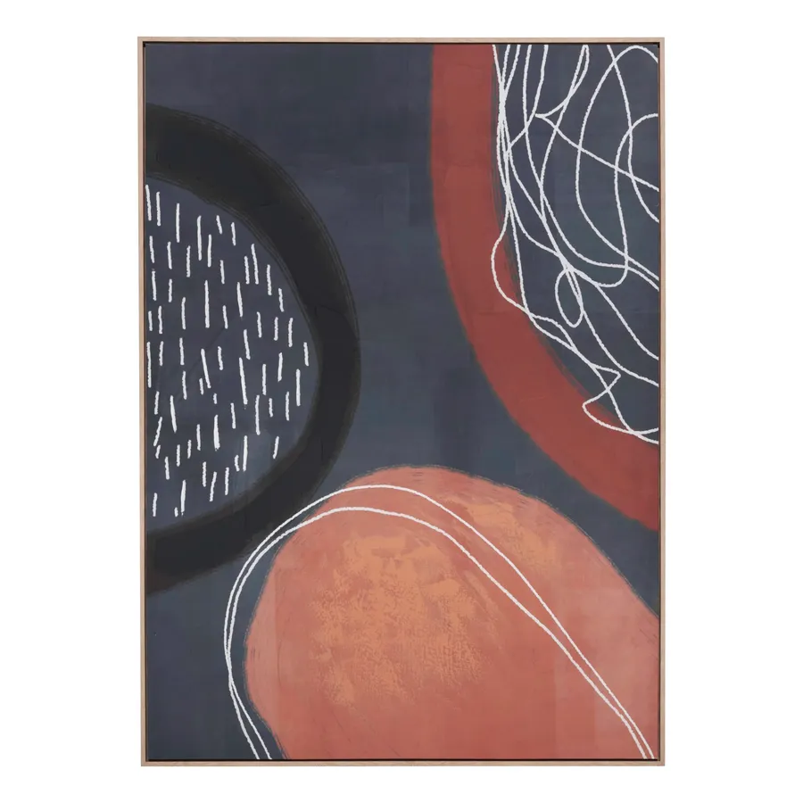 Indigo Field 2 Box Framed Canvas in 103 x 143cm