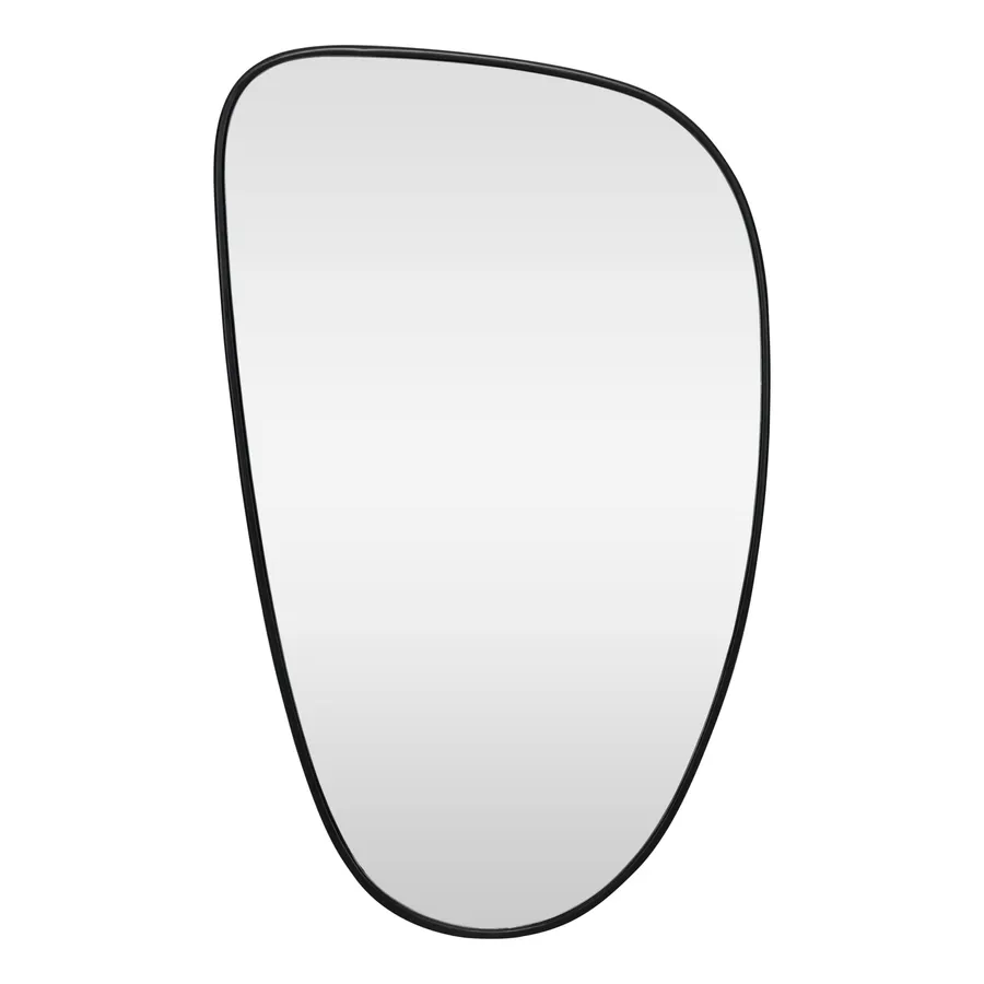 Ollie Organic Shape Mirror 70x115cm in Matte Black
