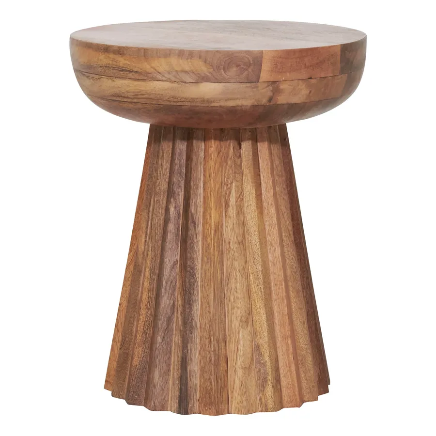 Remi Round Side Table 38cm in Mangowood Natural