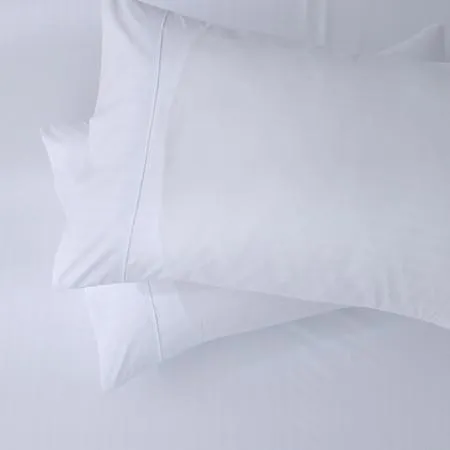 Caressa Stripe Sheet Set - Microfibre, King Single, White - Canningvale