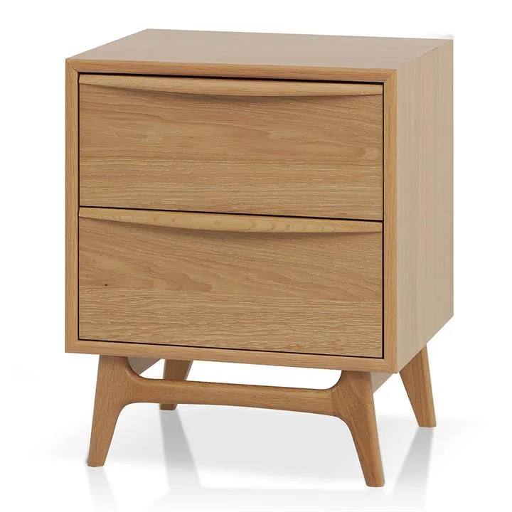 Brendon 2 Drawer Bedside Table - Natural Oak by Interior Secrets - AfterPay Available