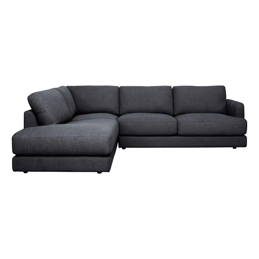 Temple Corner Chaise Sofa LHF in Belfast Charcoal
