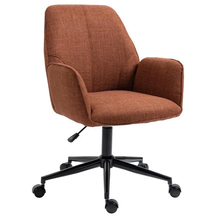 Vini Fabric Office Chair - Rust by Interior Secrets - AfterPay Available