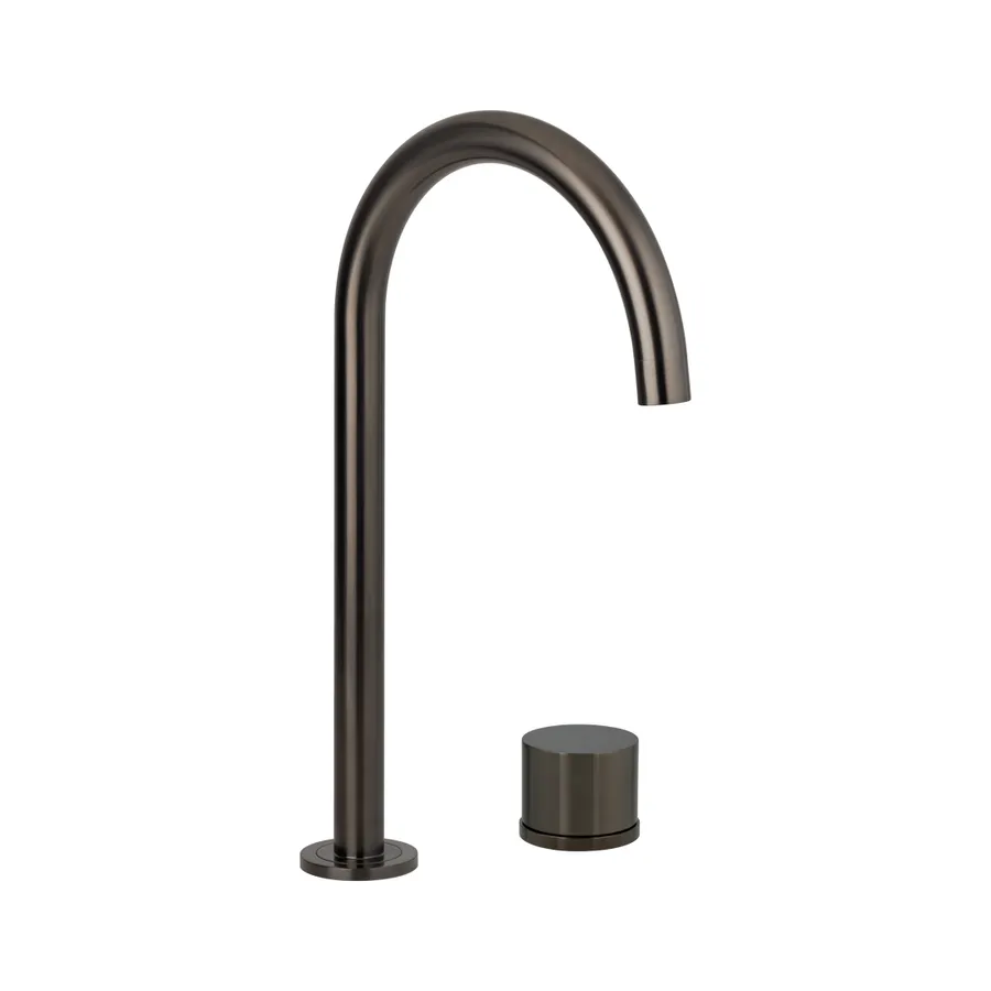 Milani Swivel Hob Mixer Set - Brushed Gunmetal