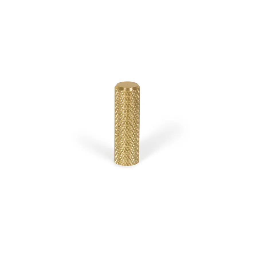 Momo Graf Knurled Cylinder Knob - Brushed Dark Brass