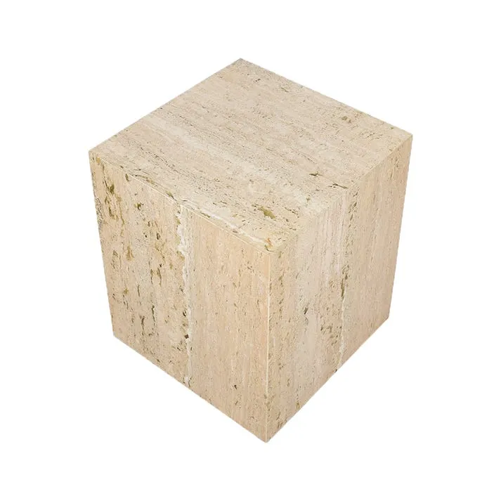 Mars Travertine Side Table
