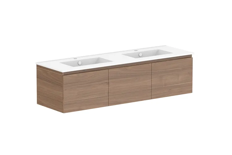 Glacier All-Door, Slim 1500mm, Double Bowl Vanity