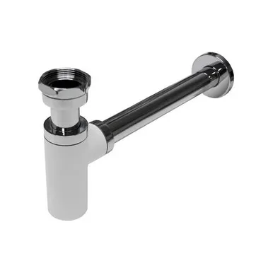 Subway Bottle Trap 40mm White/Chrome In Chrome Finish/White By ADP
