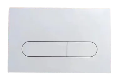 Wall Dual Flush Button Oval Gloss | Made From ABS In White/Gloss White By Raymor