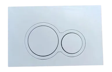 Wall Dual Flush Button Round Gloss | Made From ABS In White/Gloss White By Raymor