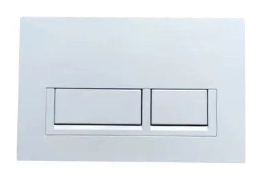 Wall Dual Flush Button Square Gloss | Made From ABS In White/Gloss White By Raymor