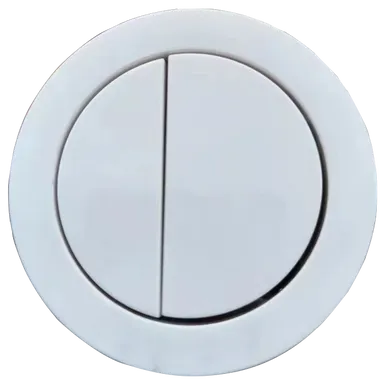 Cistern Dual Flush Button Gloss | Made From ABS In White/Gloss White By Raymor