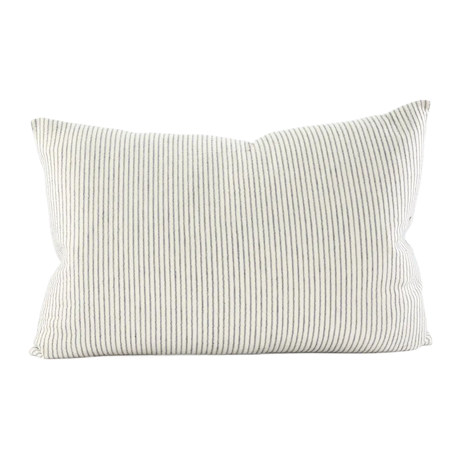 Marina Cushion in Off White w' Ink Stripe  |  Filled Cushion 40x60 (pre order)  |  Eadie Lifestyle