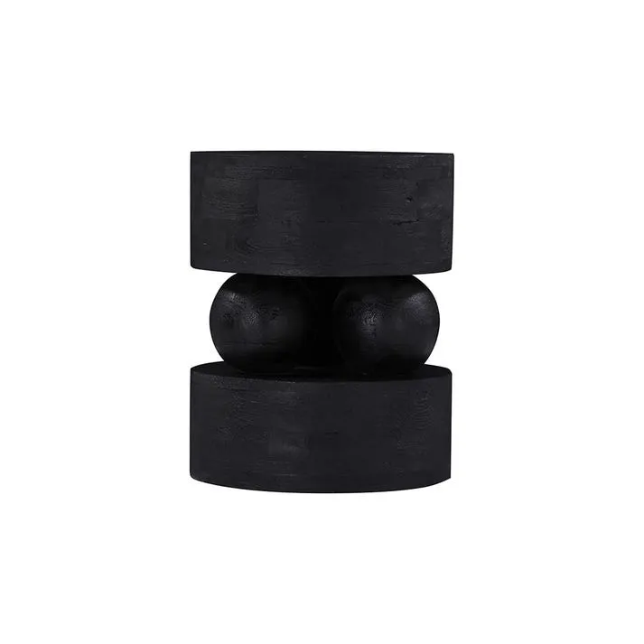 Tuma Occasional Mango Wood Stool Black