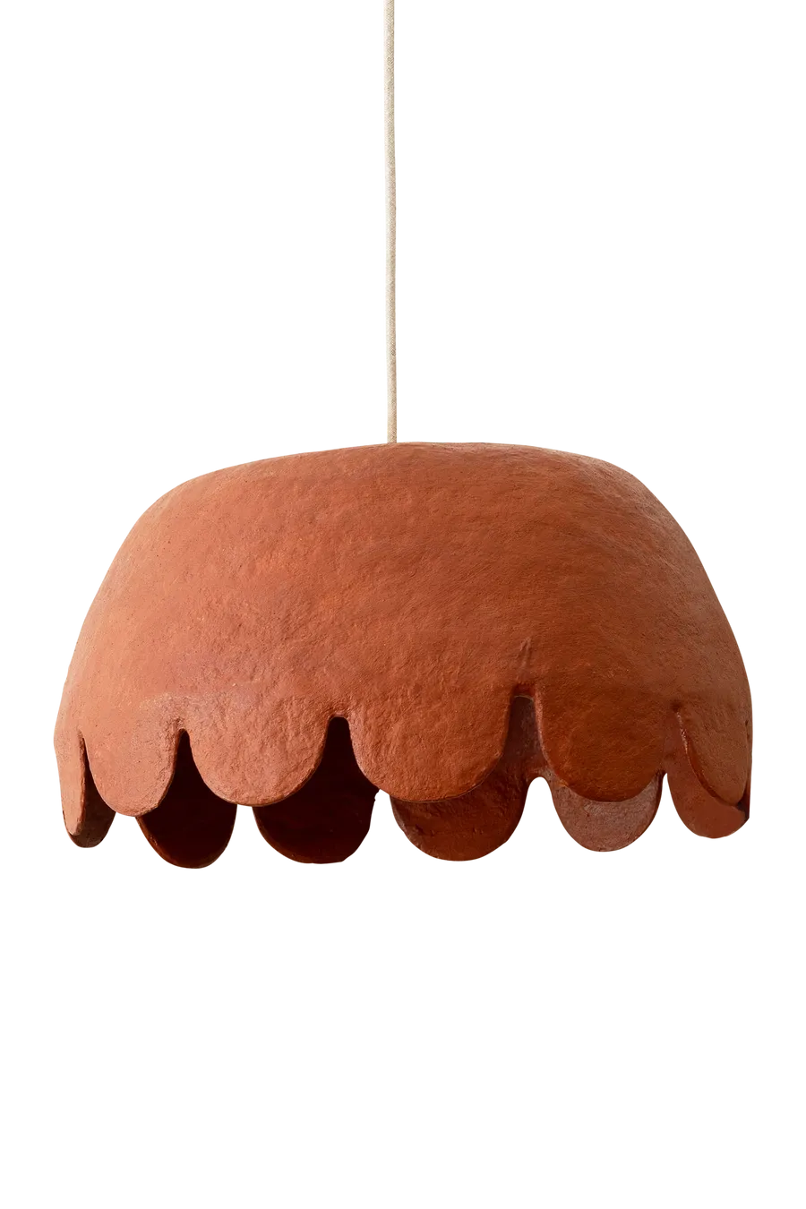 Scalloped Pendant Light - Clay