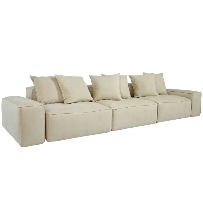 Riley Muse Flax Modular Sofa - 3 Seater