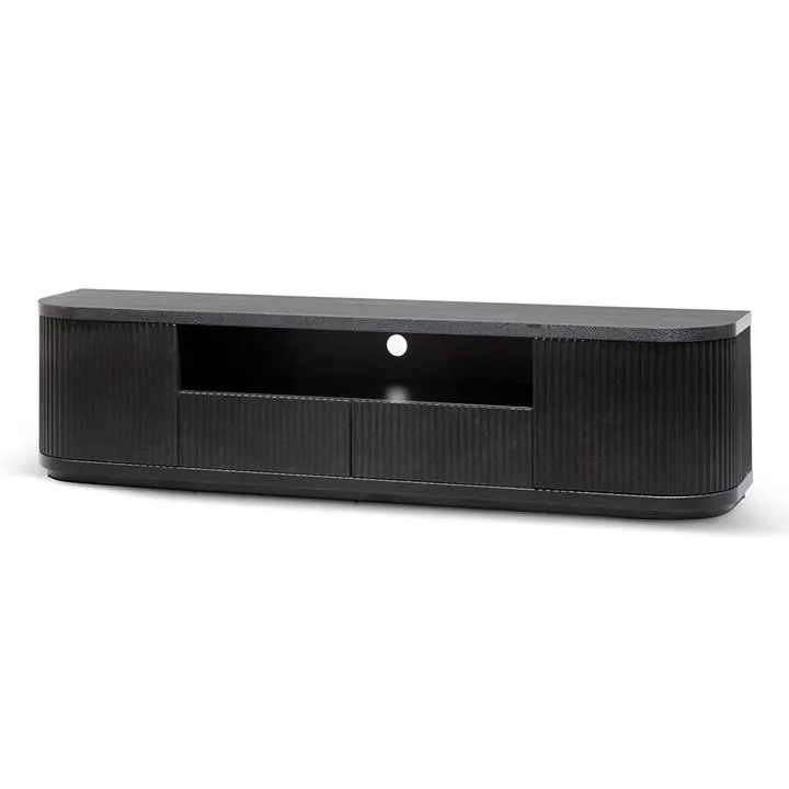 Elino 2m Veneer Top Entertainment TV Unit - Full Black by Interior Secrets - AfterPay Available