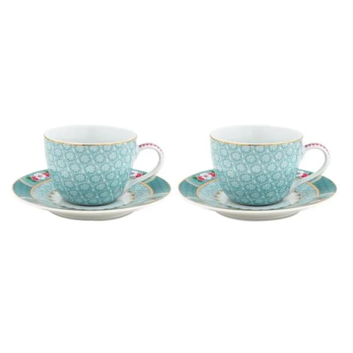 PIP Studio Blushing Birds Blue Espresso Cup and Saucer