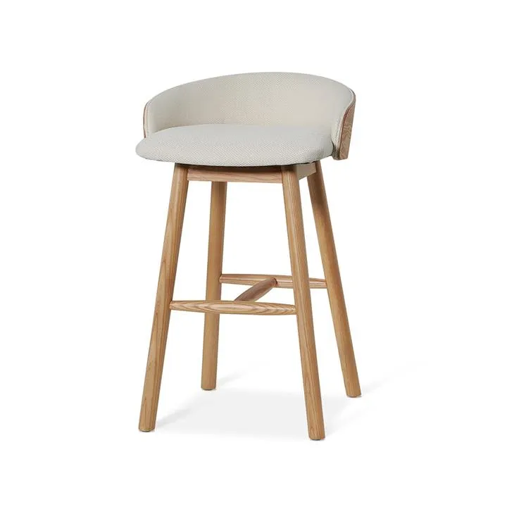 Nicholas 65cm Natural Bar Stool - Beige by Interior Secrets - AfterPay Available