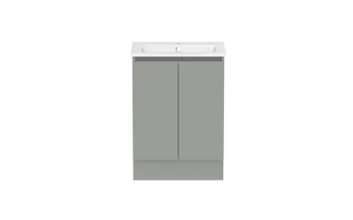 Ascot Floor Or Wall Mount Vanity 610mm Nouveau | Made From MDF In Grey By Raymor