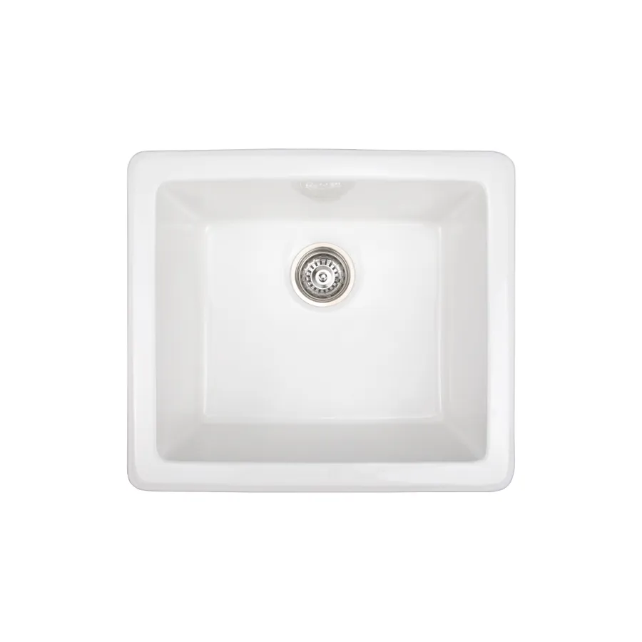 Kalista Ceramic Single Sink - Gloss White