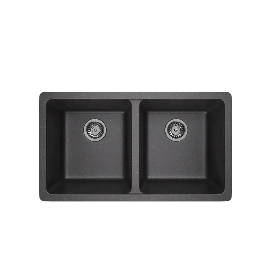 Vera Double Sink 790mm - Black Granite
