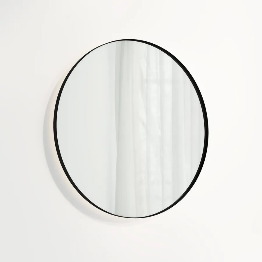 Round Mirror LED 800mm - Matte Black