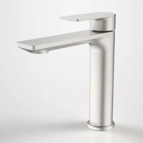 Caroma Urbane II Lead Free Mid Tower Basin Mixer Brushed Nickel