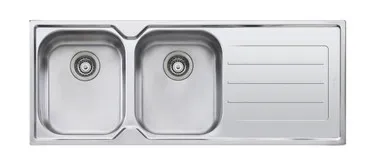 Topmount Double Bowl Sink With Drainer | Made From Stainless Steel By Oliveri
