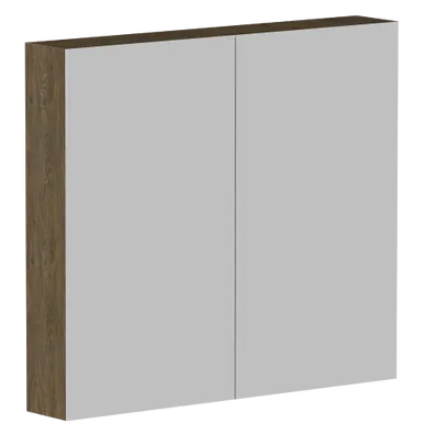 Ascot Mirror Cabinet 900mm Natural Walnut | Made From MDF In Timber Look By Raymor