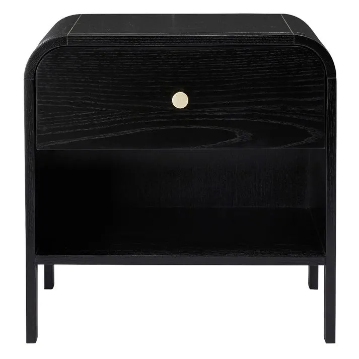 Soho Bedside Table Black - 1 Drawer