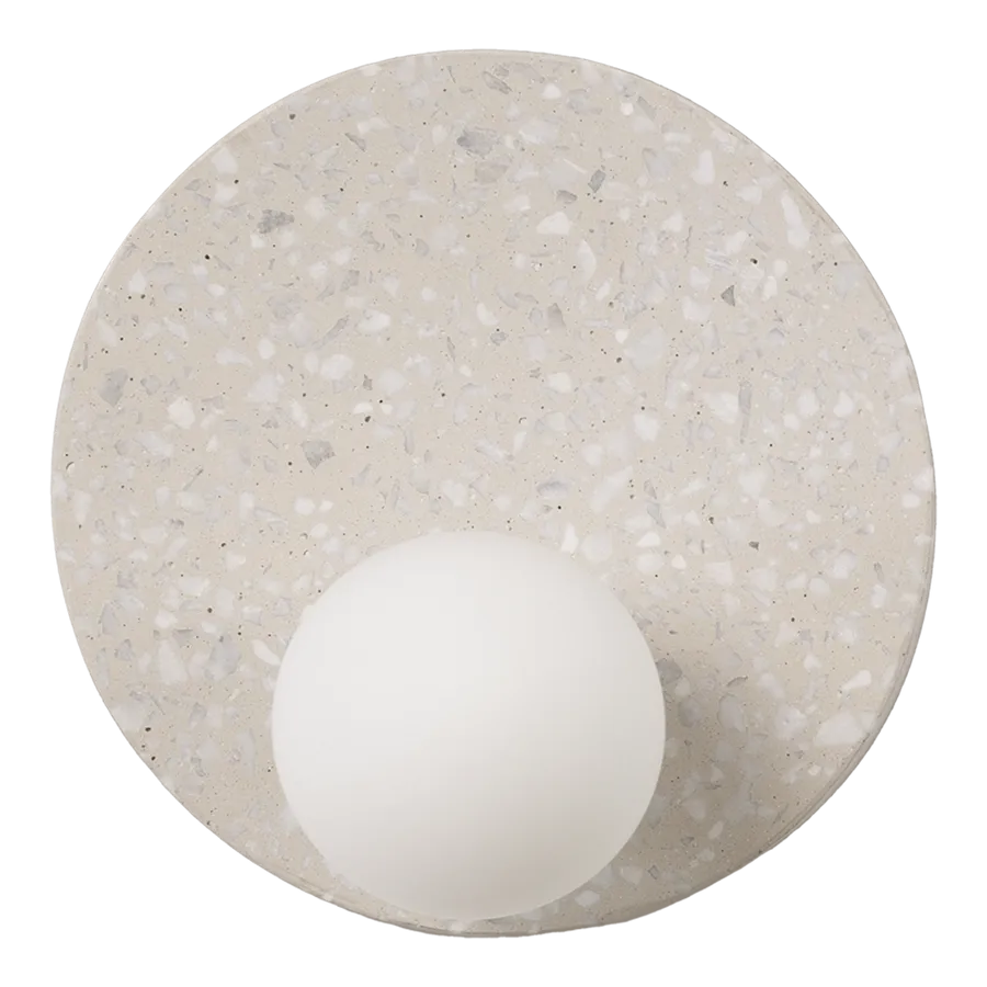 Ayla White Artificial Stone Wall Lamp