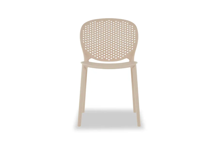 Bongo Outdoor Dining Chair, Beige, by Lounge Lovers