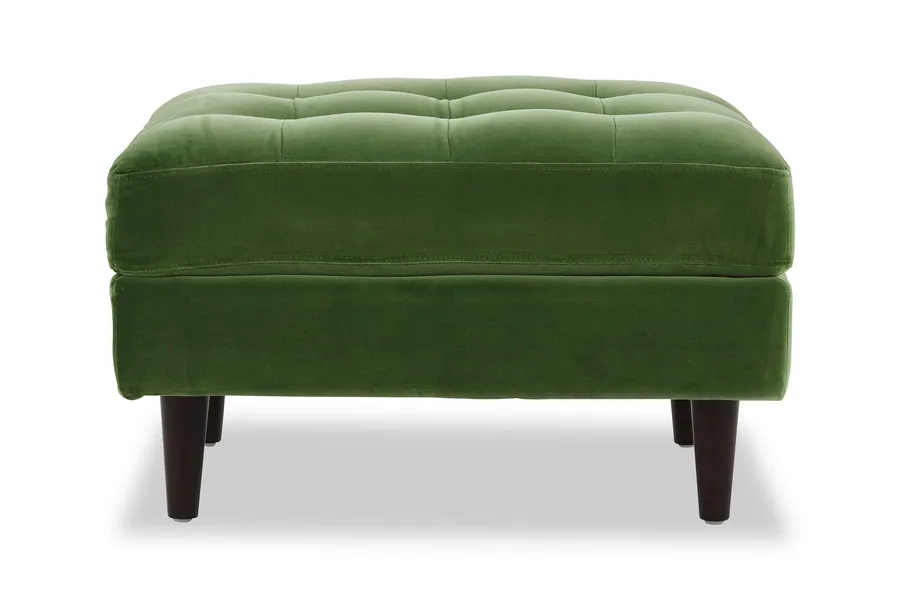 Draper Ottoman, Green, by Lounge Lovers