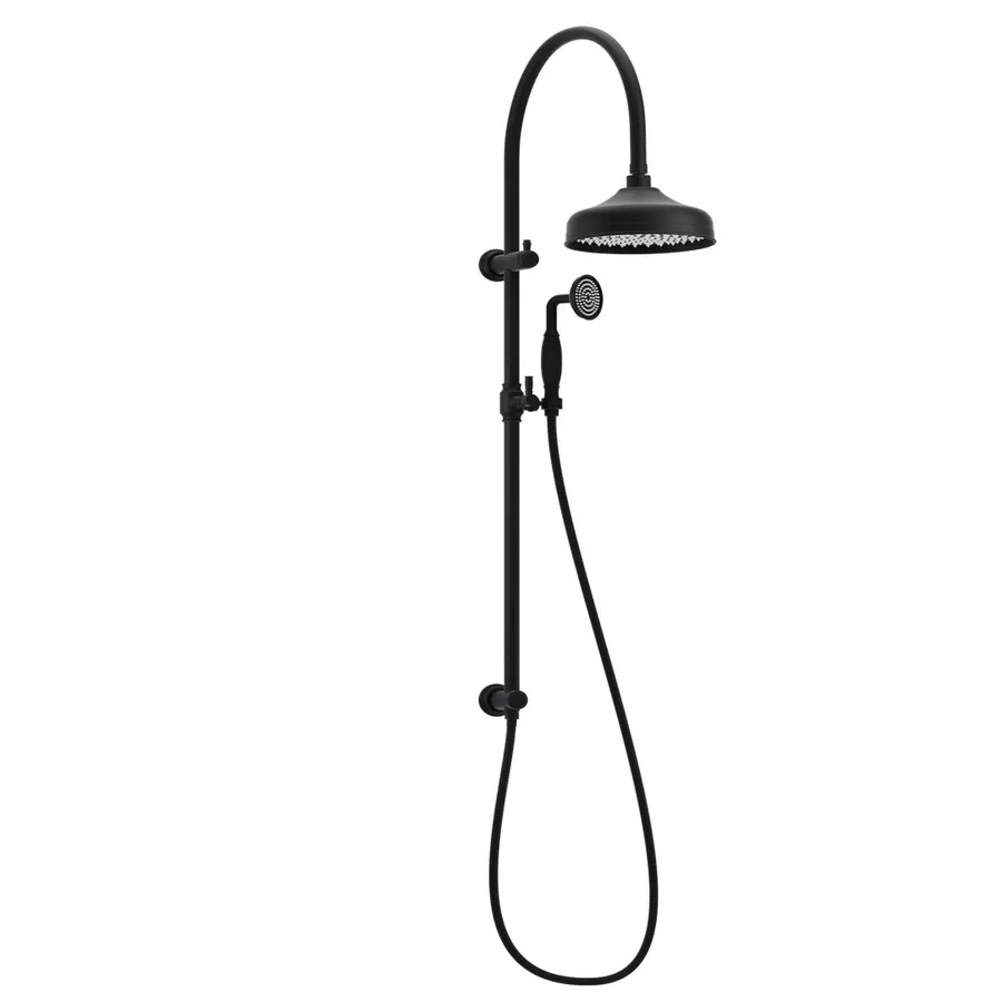 Kingsley Shower Rail Set - Matte Black