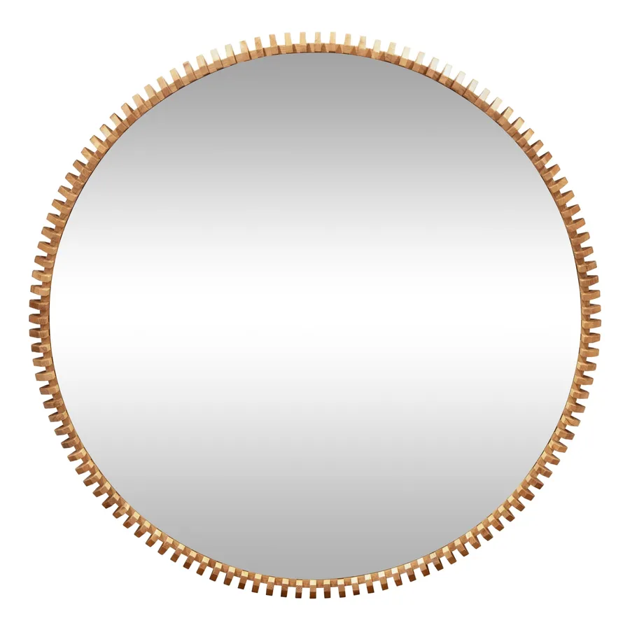 Pila Round Mirror 100cm in Natural