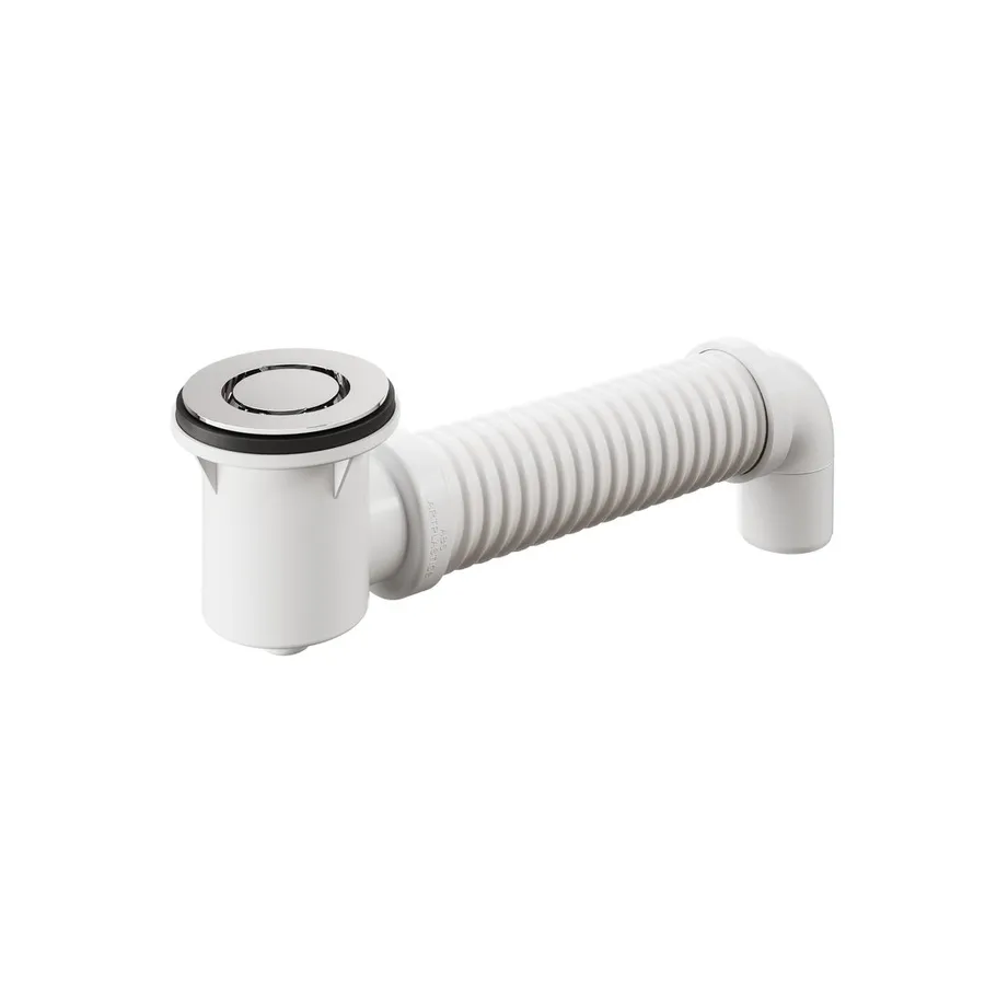 Bath Bend Pop Down with Connector - Brushed Rose Gold