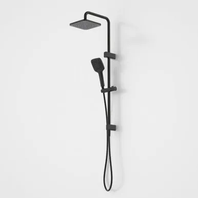 Luna System Shower On Rail With Overhead 4Star | Made From Brass In Black By Caroma