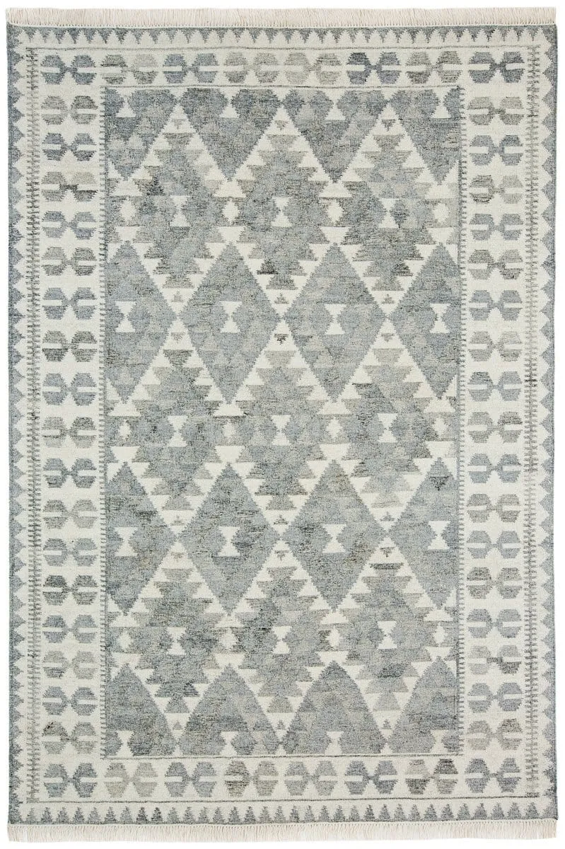 Helki Grey Scandi Wool Rug