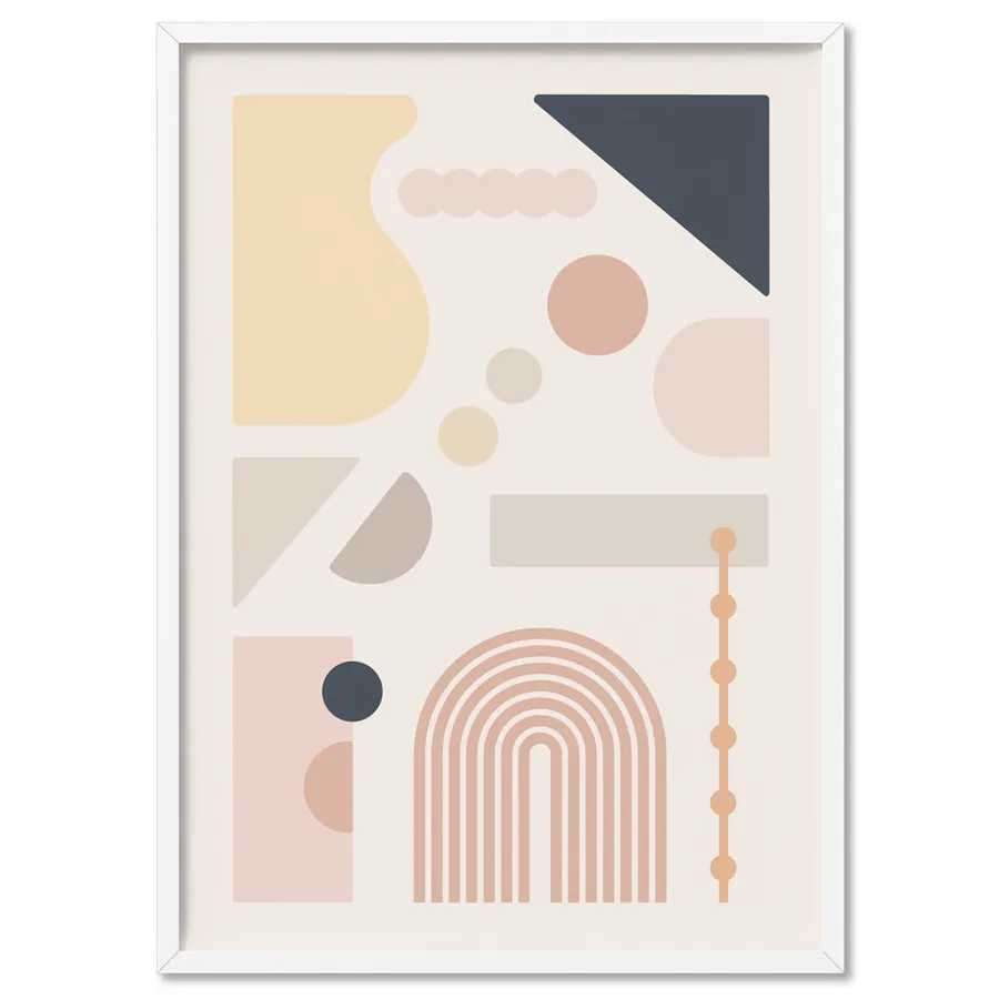 Mid Century Geo Shapes I - Art Print