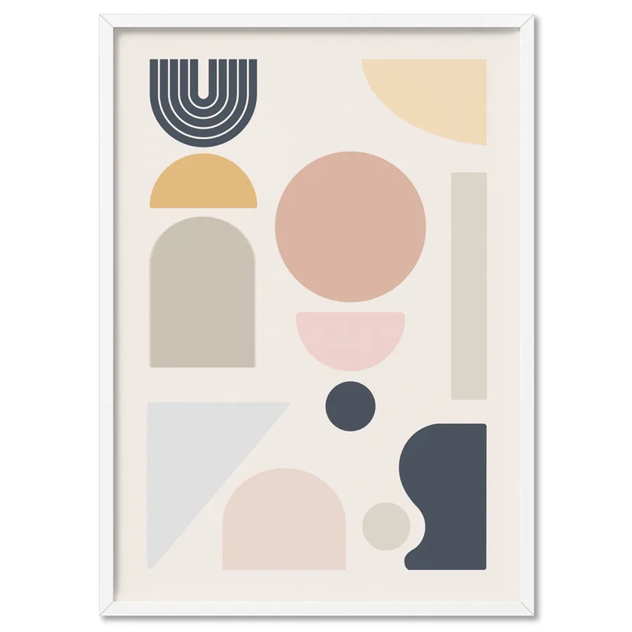 Mid Century Geo Shapes II - Art Print