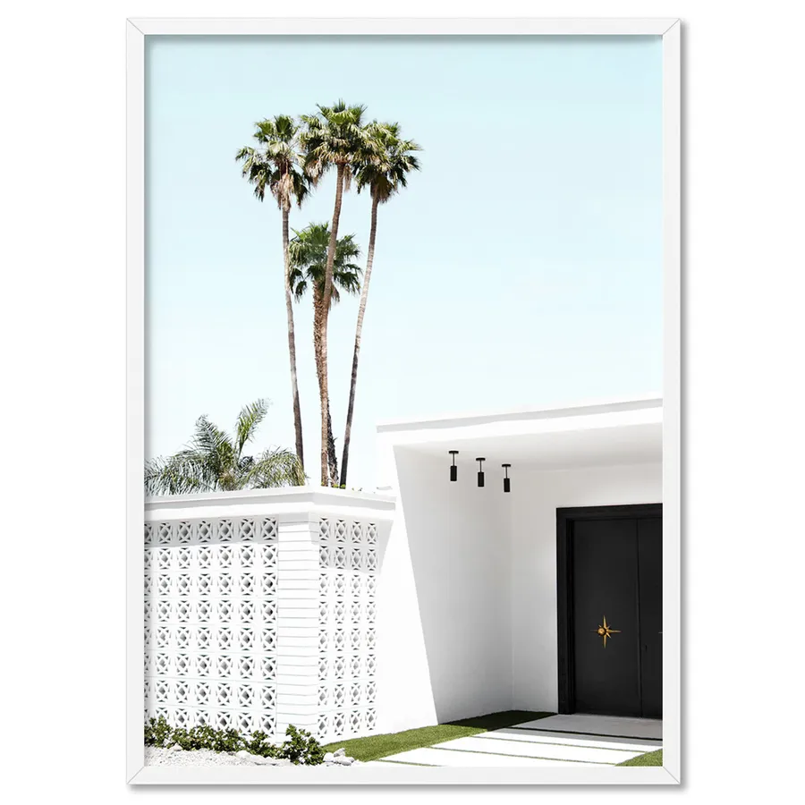 Palm Springs | Black Door - Art Print