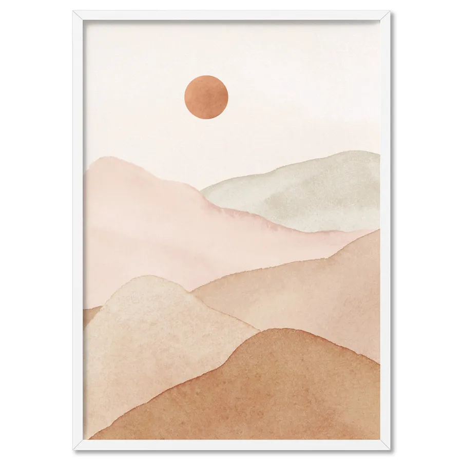 Boho Landscape in Watercolour I - Art Print