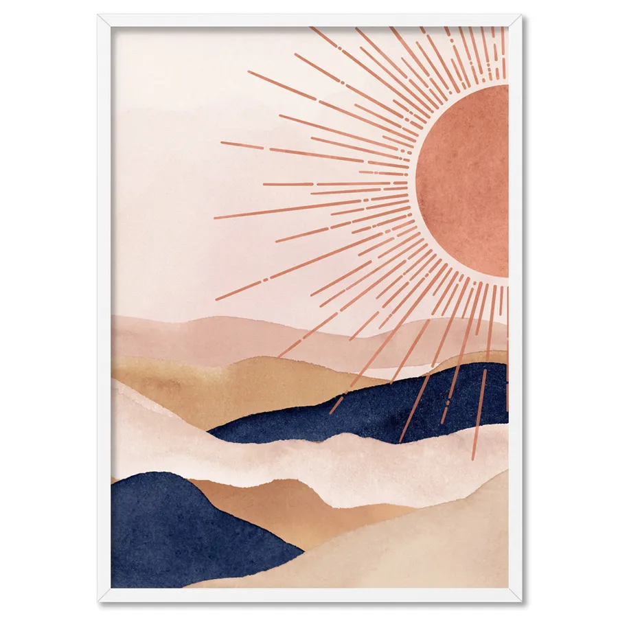 Boho Sun in Watercolour - Art Print