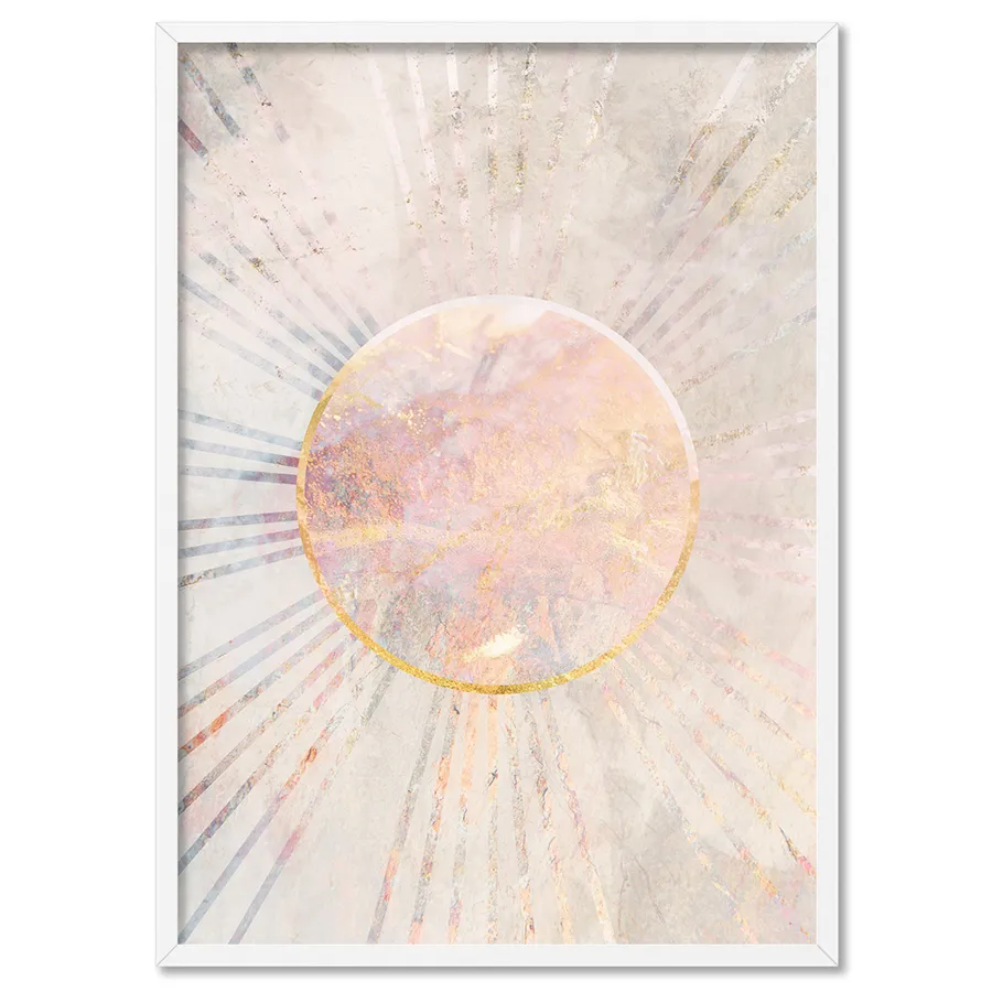 Boho Sun Rays Illustration - Art Print