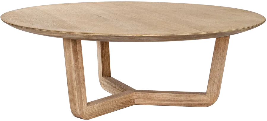 Theodore Round Coffee Table in Natural Oak