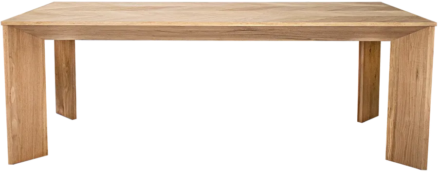 Zander Dining Table in Chervon Natural Oak