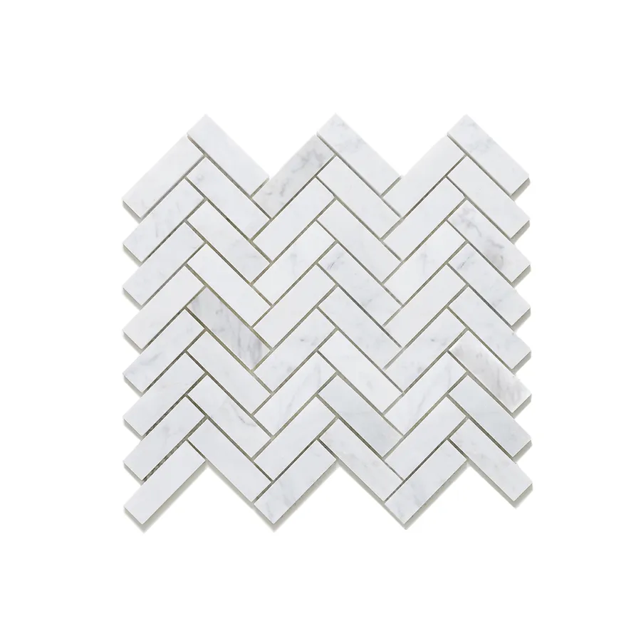 CARRARA HERRINGBONE MOSAIC 248X279