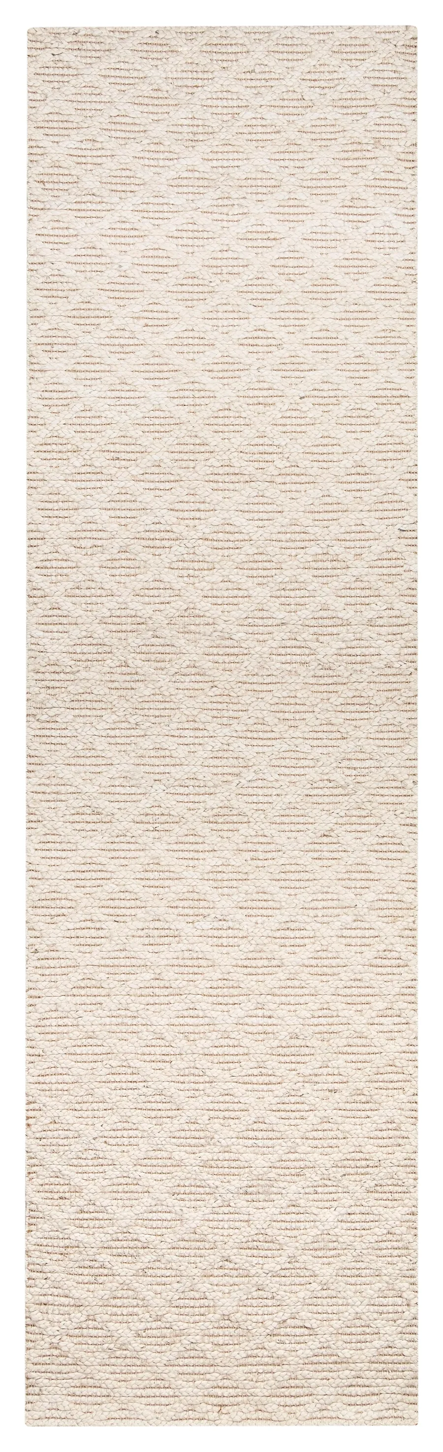 Piper Diamond Bleached Jute Runner Rug