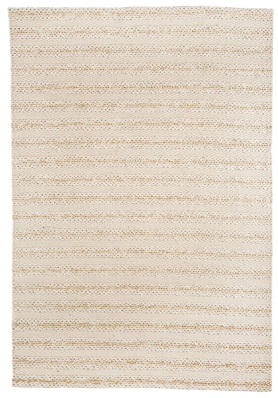 Isabella Marbled Ivory and Beige Braided Rug